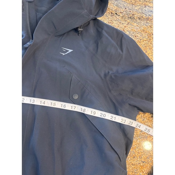 Gymshark Mens Hooded Jacket Black XL Full Zip Athletic Outerwear - Picture 5 of 9